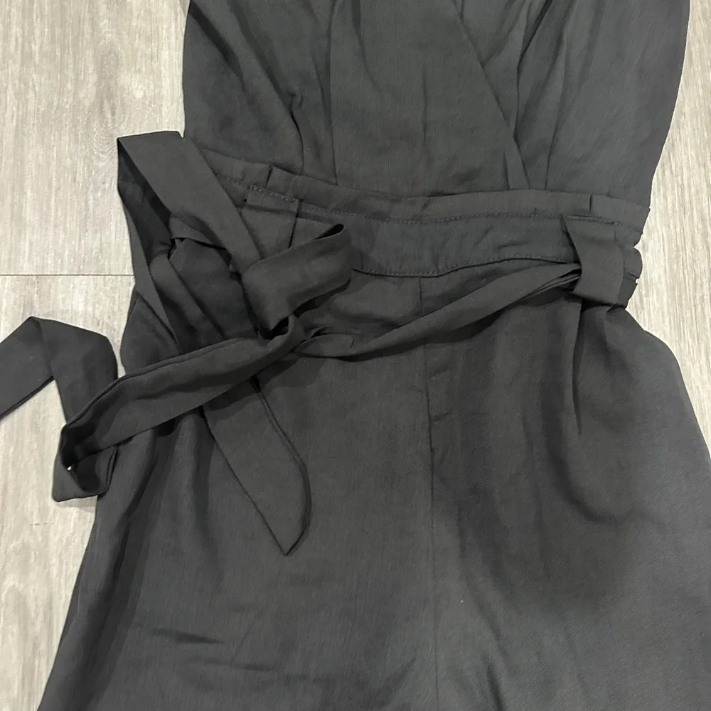 Lulus In the City Black Surplice Sleeveless Jumpsuit - Picture 7 of 9